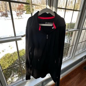 Victoria’s Secret VS Sport black athletic zip up with hot pink detail